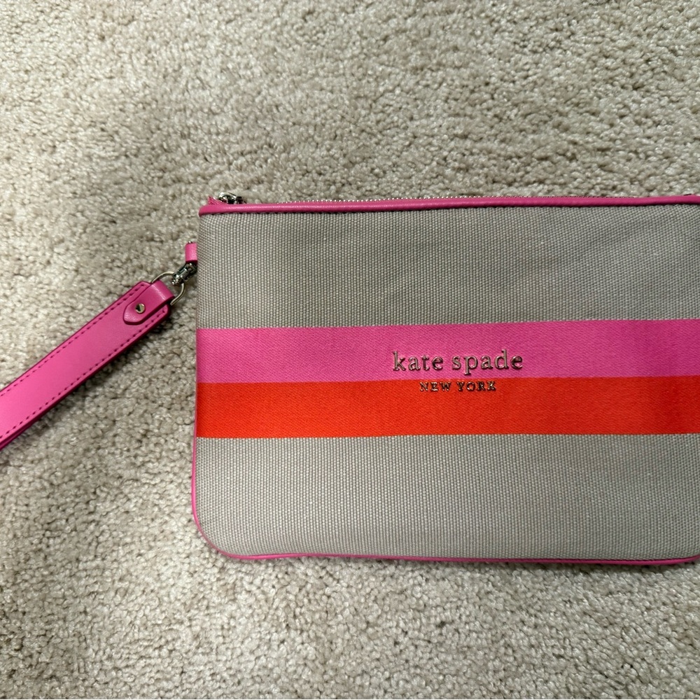Kate Spade Pink and Red Clutch Wristlet